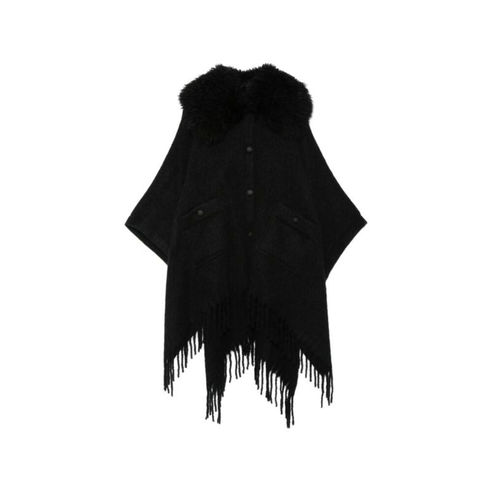 Moncler Grenoble Black Coats - Capes Women